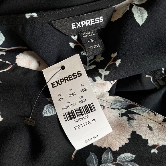 NWT Express Bell Sleeve Peplum Blouse - Picture 6 of 7